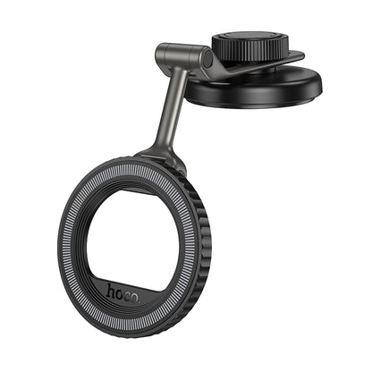 HOCO H77 View folding magnetic ring car holder(center console) black metal Grey