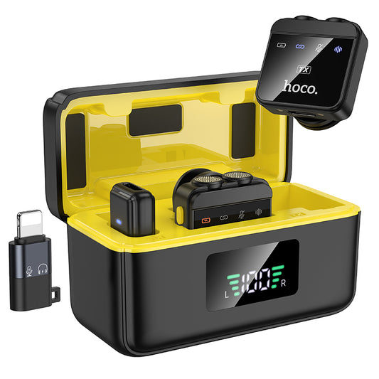 L15 Dual-mic clip-on wireless digital microphone(iP/Type-C)-Black