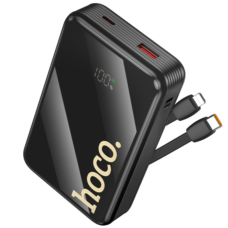 HOCO Q37A Graceful 22.5W+PD20W power bank with two cables(20000mAh) black