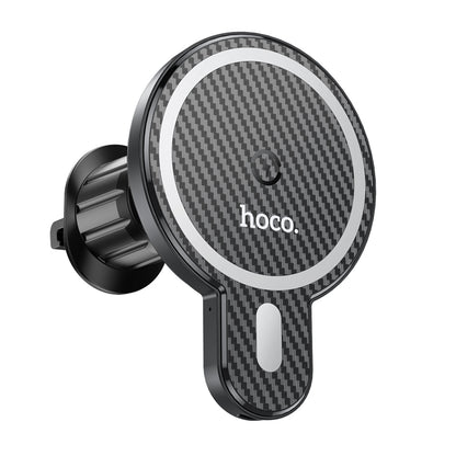 HOCO CA85 Ultra-fast magnetic wireless charging car holder black