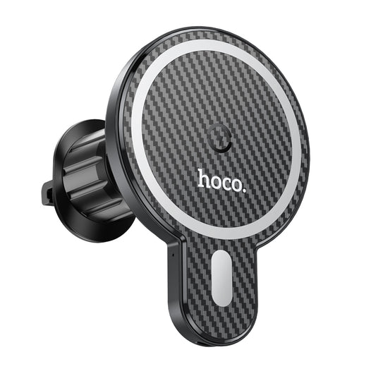 HOCO CA85 Ultra-fast magnetic wireless charging car holder black