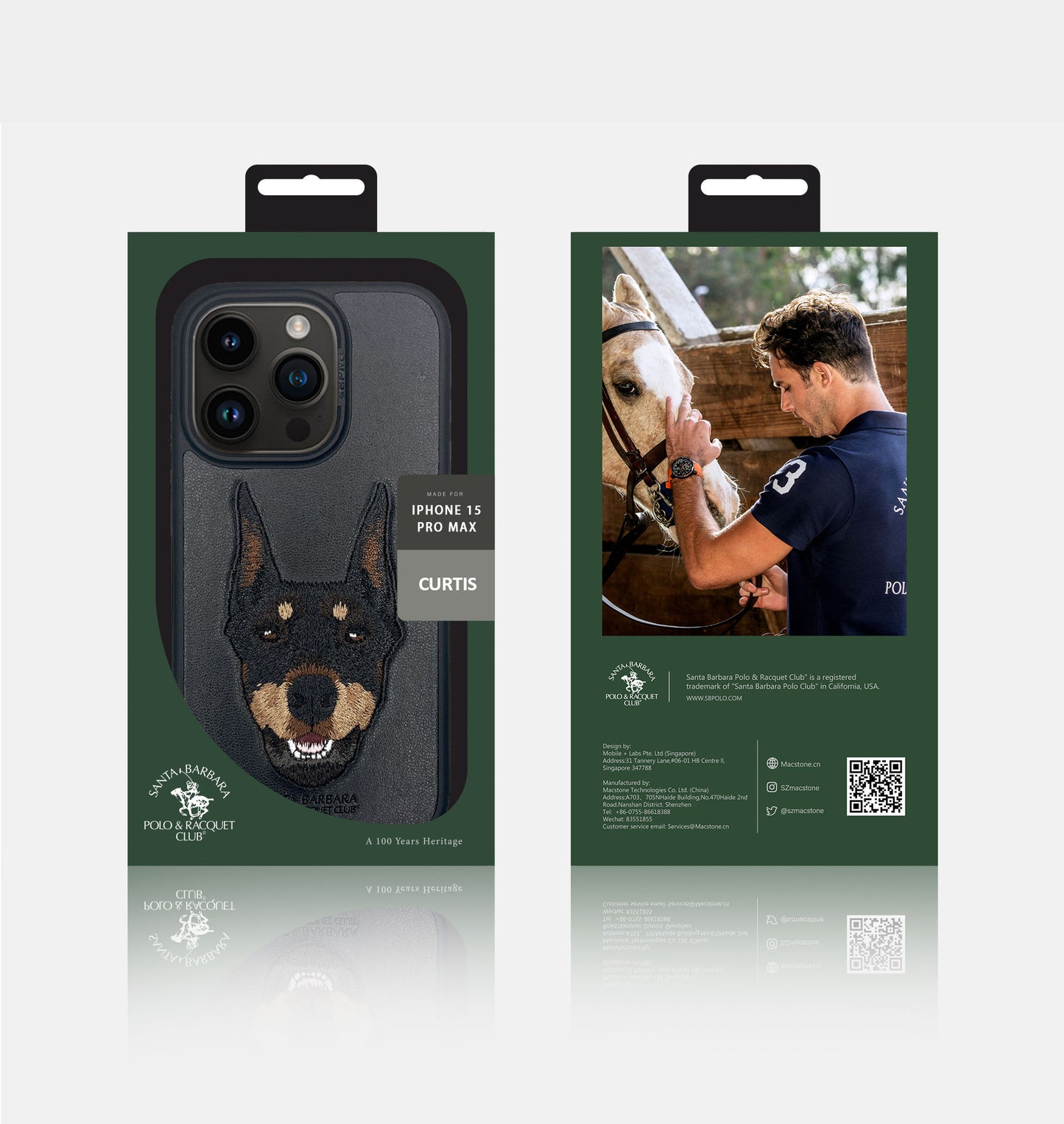 Curtis iPhone 15 Pro Max Dog Black