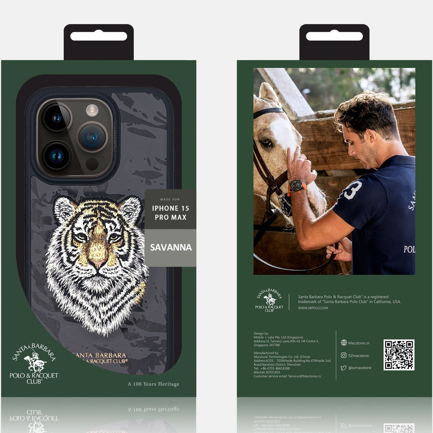 Savanna iPhone 15 Pro Polo Tiger Gray