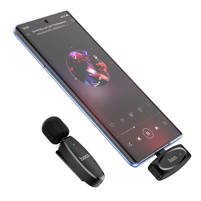 L15 Type-C Crystal lavalier wireless digital microphone black