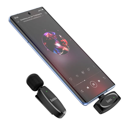 L15 Type-C Crystal lavalier wireless digital microphone black