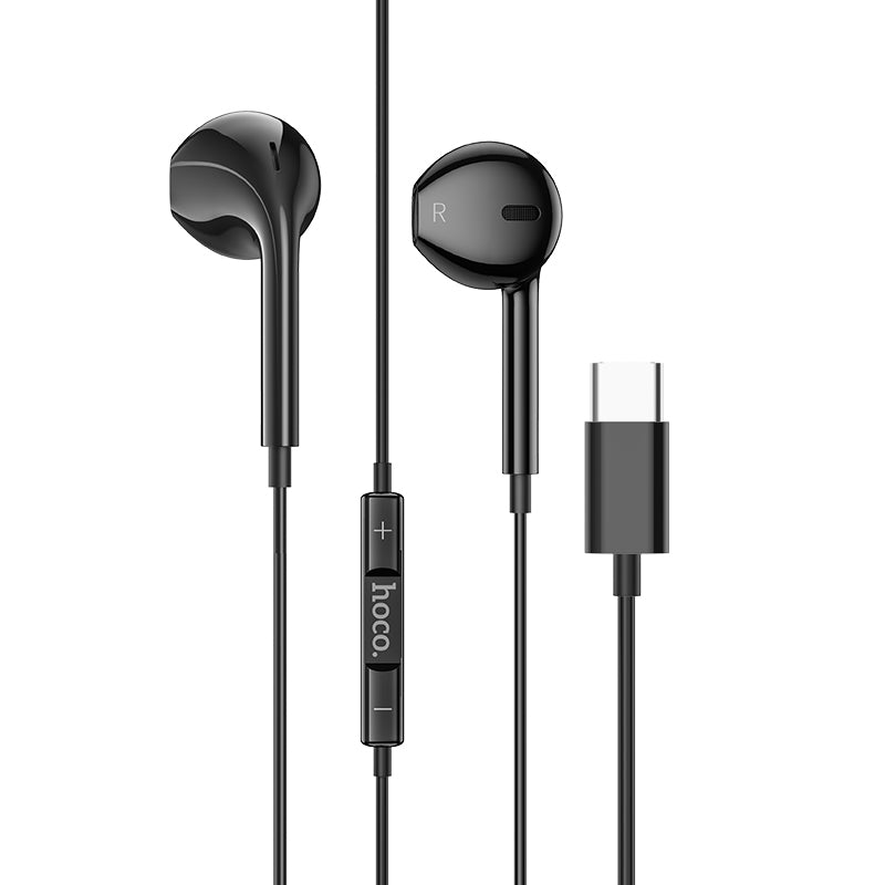 HOCO M101 Pro Crystal sound Type-C wire-controlled digital earphones with microphone Black