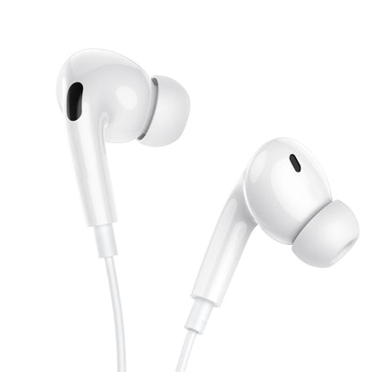 M101 Pro Crystal sound wire-controlled earphones with microphone-White