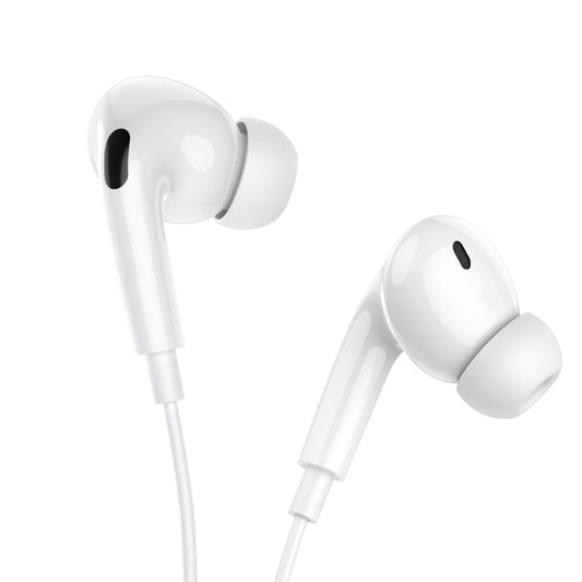 M101 Pro Crystal sound wire-controlled earphones with microphone-White