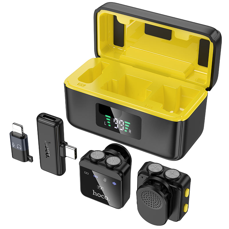 L15 Dual-mic clip-on wireless digital microphone(iP/Type-C)-Black