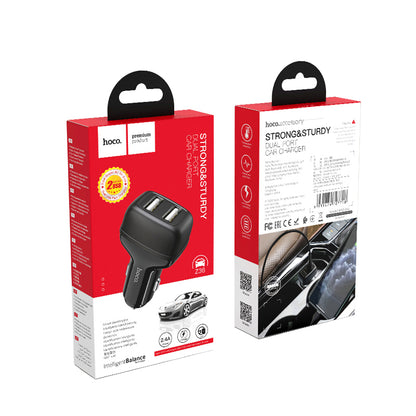 HOCO Z36 Leader 2.4A dual port car charger Black