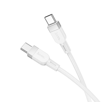 HOCO X109 Energy 60W silicone charging data cable C to C(L=1M) white