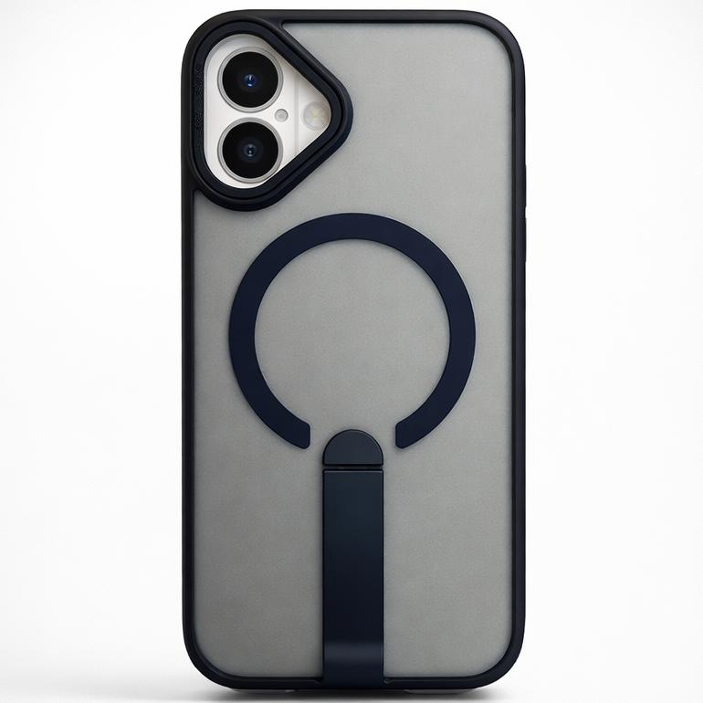 Focus KickStand Case for iPhone 16 - Grey
