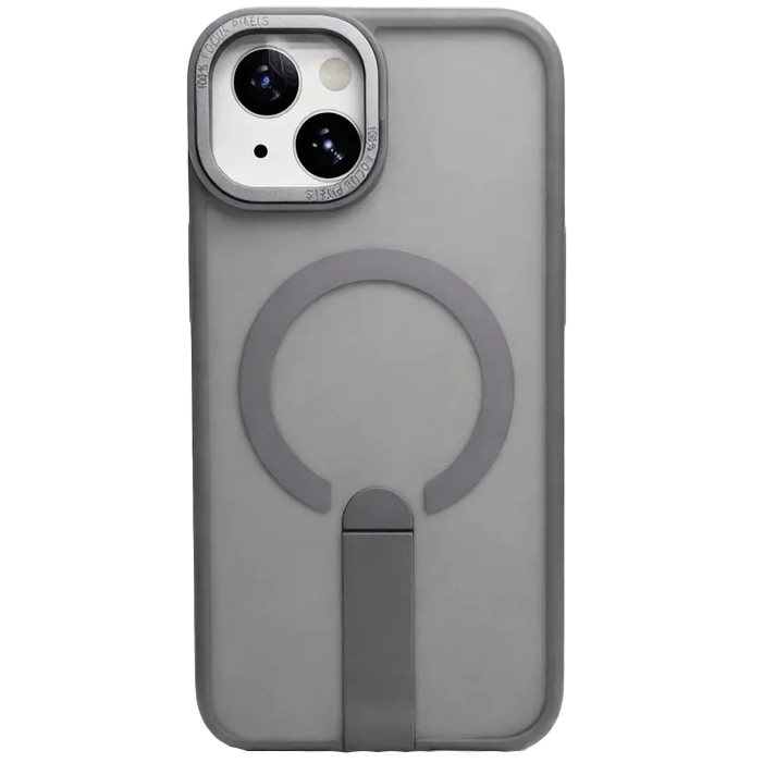 Focus KickStand Case for iPhone 15 - Grey