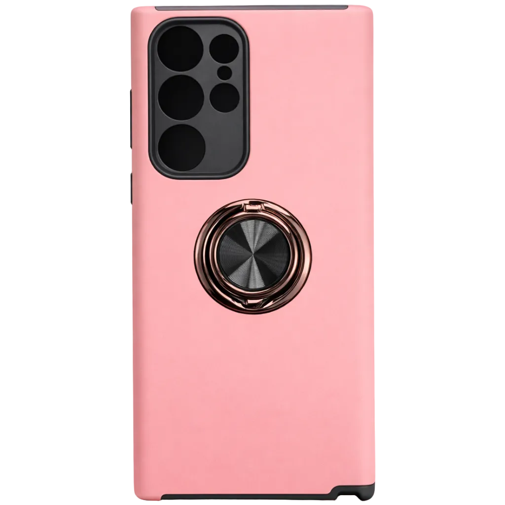 Strong Magnetic Ring Samsung S23 Ultra Pink Case