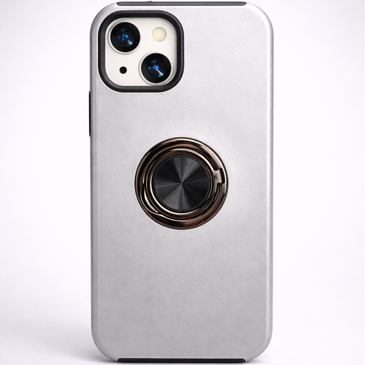 Strong Magnetic Ring Iphone 13/14 Silver Case