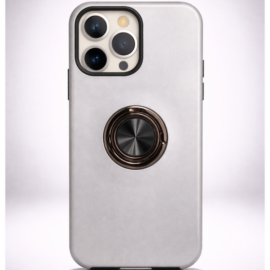 Strong Magnetic Ring Iphone 14 Pro Max Silver Case