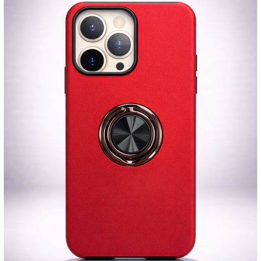 Strong Magnetic Ring Iphone 15 Pro Max Red Case