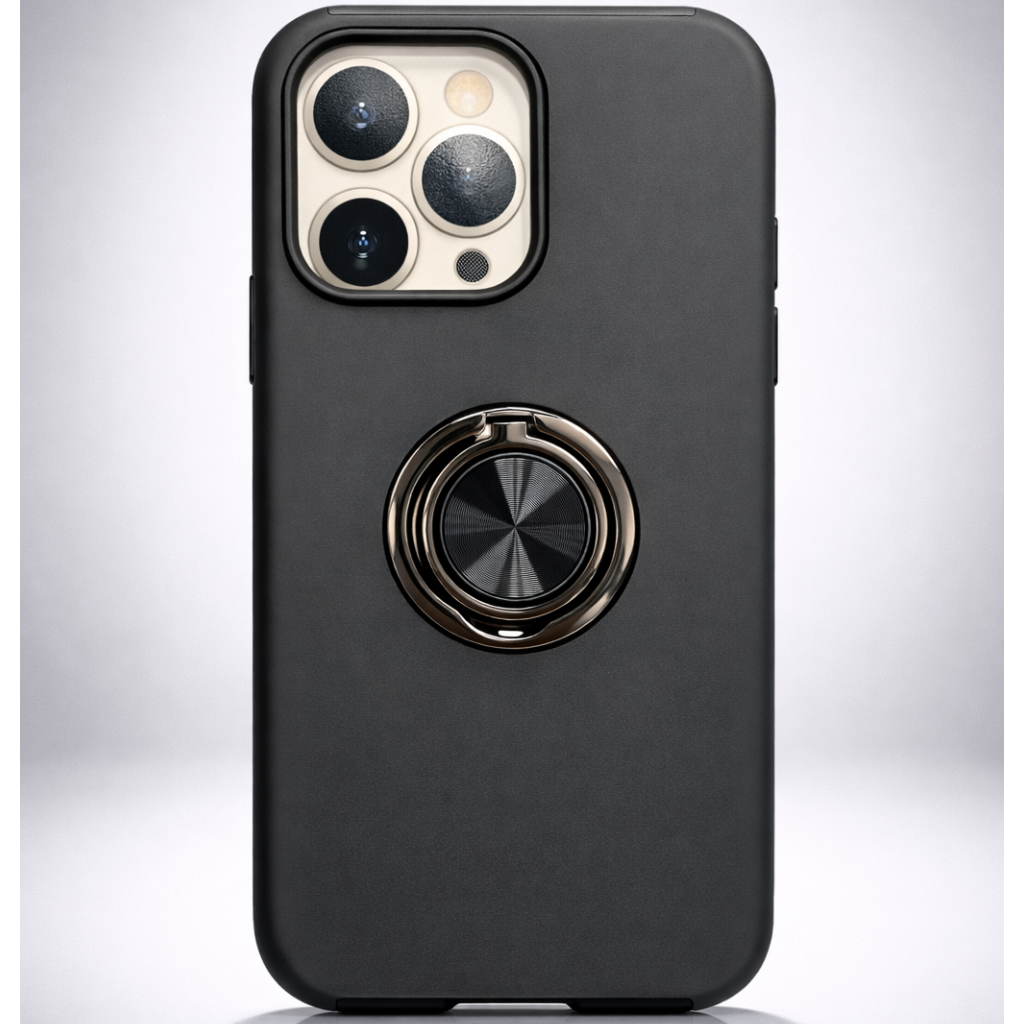 Strong Magnetic Ring Iphone 15 Pro Max black Case