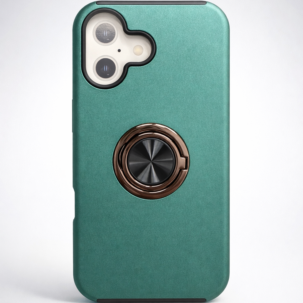 Strong Magnetic Ring Iphone 16 Green Case
