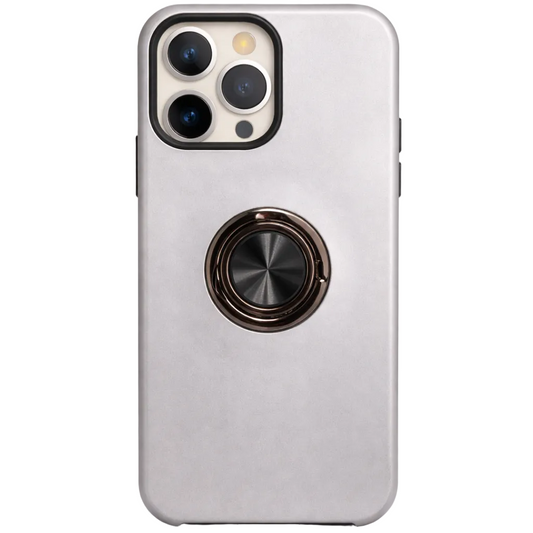 Strong Magnetic Ring Iphone 16 pro Silver Case