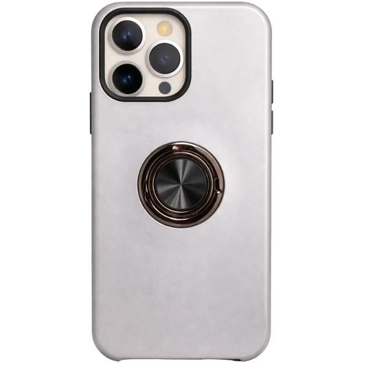 Strong Magnetic Ring Iphone 16 pro max Silver Case