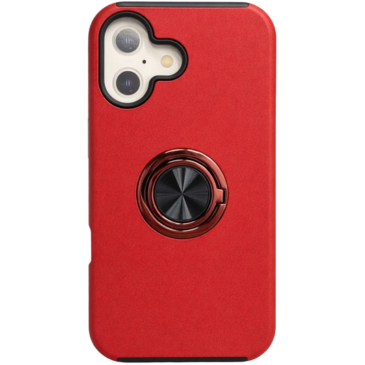 Strong Magnetic Ring Iphone 17 Deep Red Case