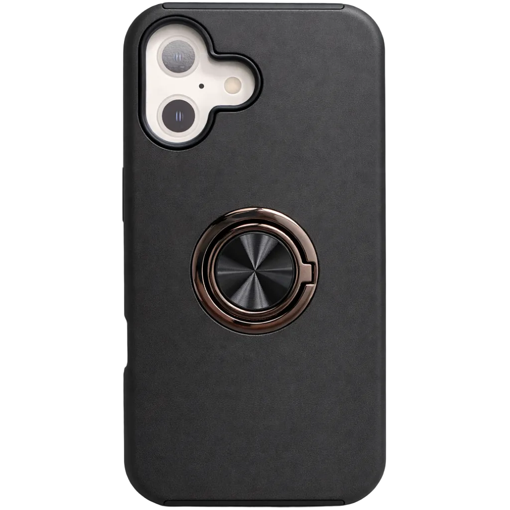 Strong Magnetic Ring Iphone 17 Black Case