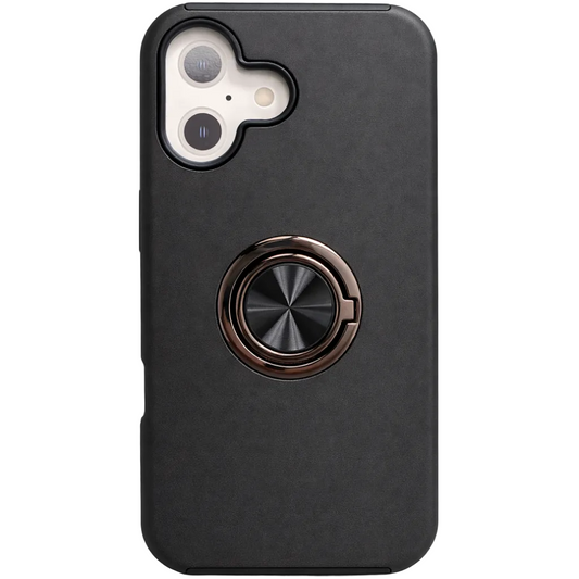Strong Magnetic Ring Iphone 17 Black Case