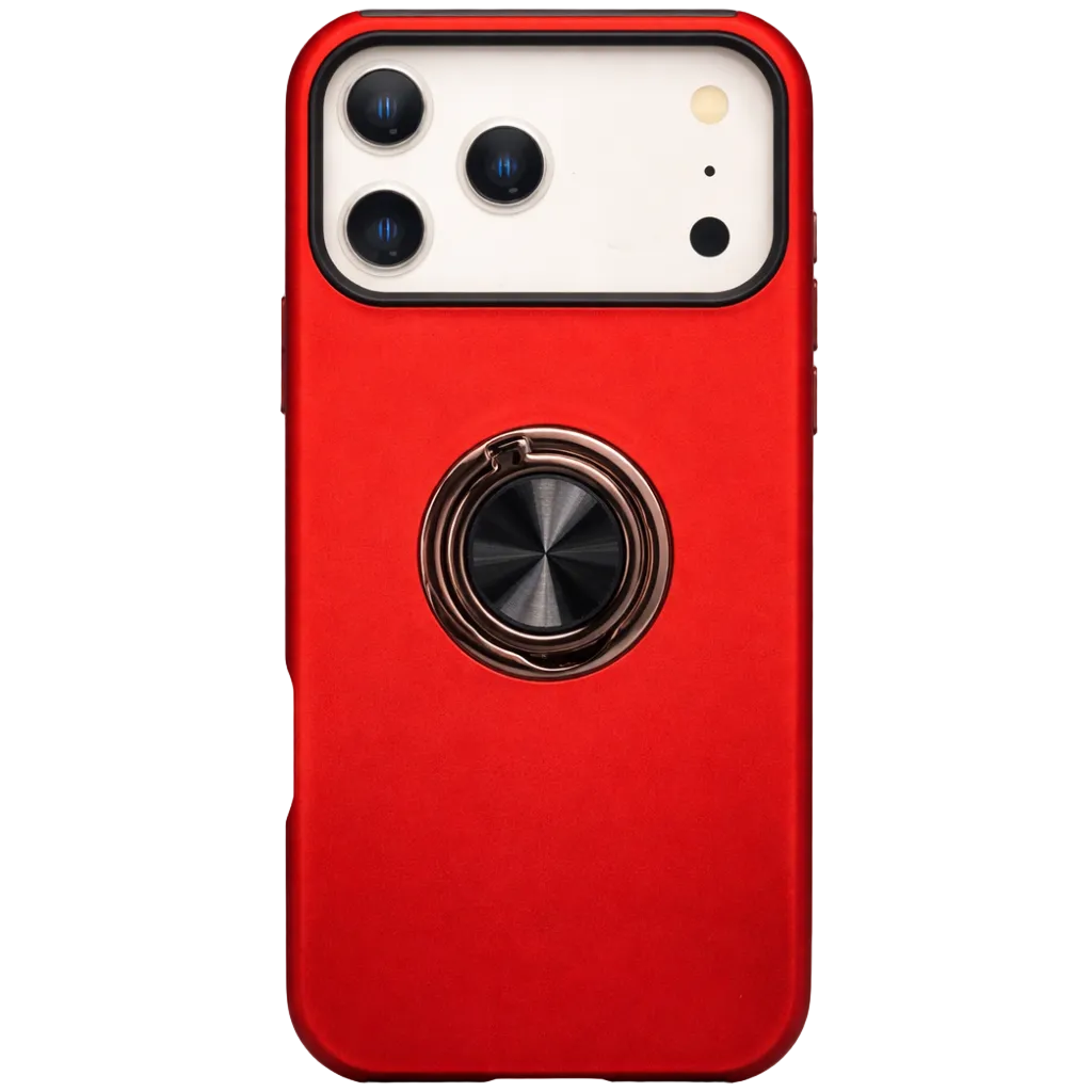 Strong Magnetic Ring Iphone 17 Pro Red Case