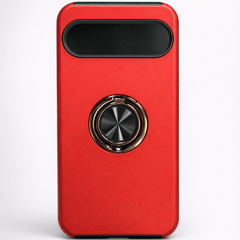 Strong Magnetic Ring Google Pixel 9 Pro XL Red Case