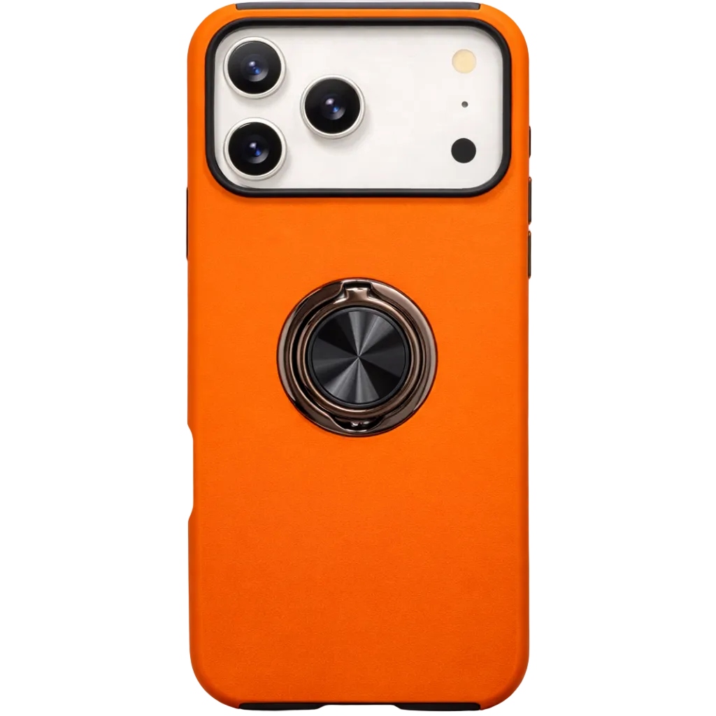 Strong Magnetic Ring Iphone 17 Pro Orange Case