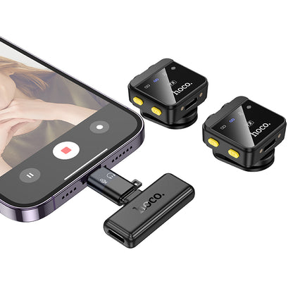 L15 Dual-mic clip-on wireless digital microphone(iP/Type-C)-Black