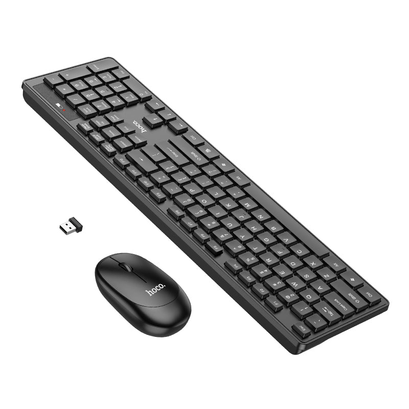 HOCO GM17 Wireless business keyboard and mouse set(English Version) black