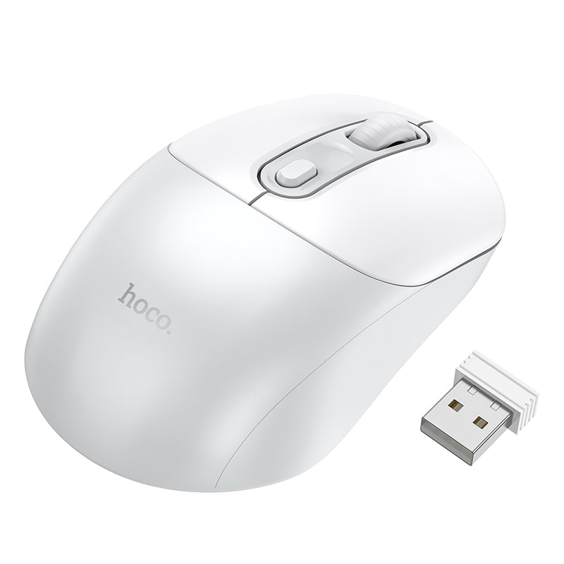 HOCO GM28 2.4G business wireless mouse white gray
