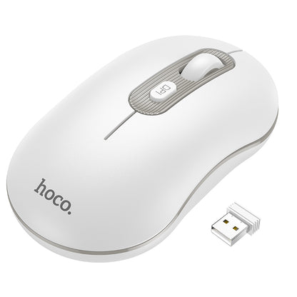 HOCO GM21 Platinum 2.4G business wireless mouse white gray