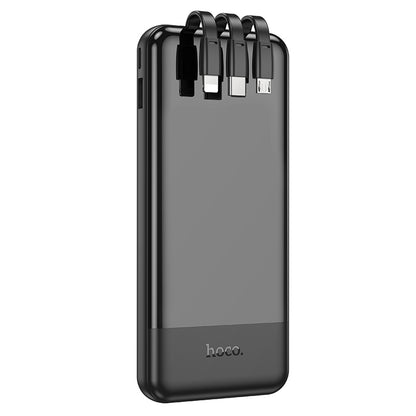 HOCO J114 Charger power bank with cable and digital display(10000mAh) black