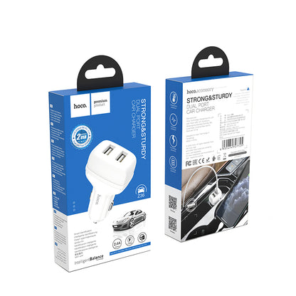 HOCO Z36 Leader dual port car charger White