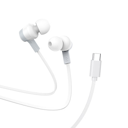 M86 Ocean universal digital earphones with microphone for Type-C-White