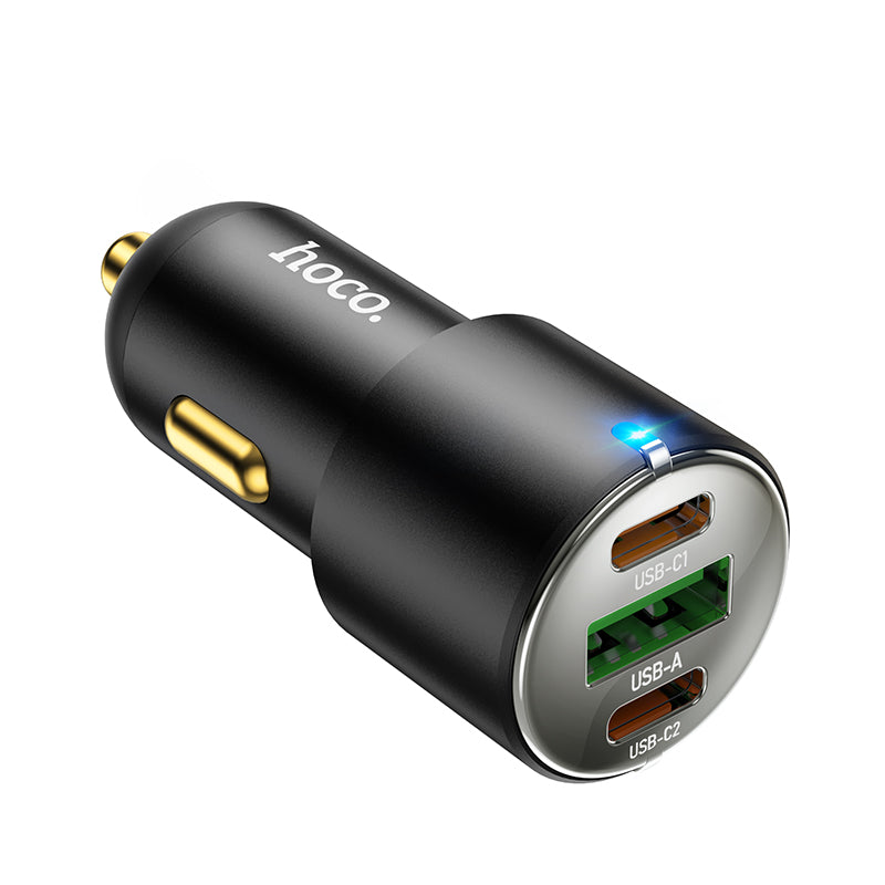 HOCO NZ6 PD45W 3-port(2C1A) car charger Black