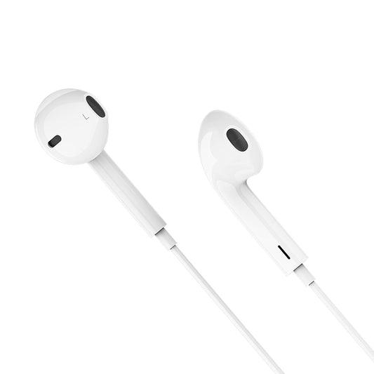 M101 Crystal joy Type-C wire-controlled digital earphones with microphone-White