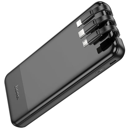 HOCO J114 Charger power bank with cable and digital display(10000mAh) black