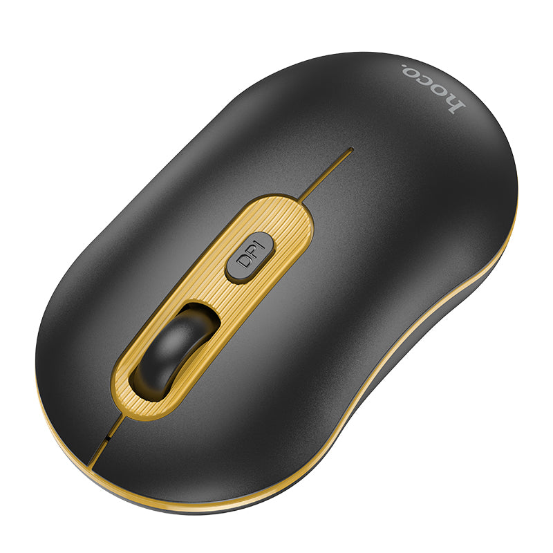 GM21 Platinum 2.4G business wireless mouse-Black/Yellow
