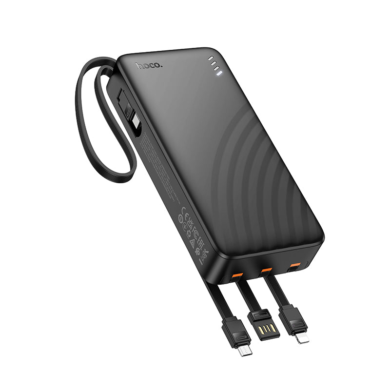 HOCO J146A Night tide power bank with 4 cables(20000mAh) black