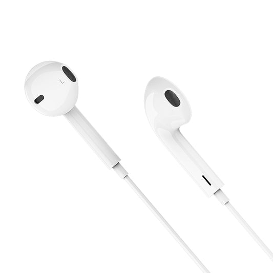 HOCO M101 Crystal joy wire-controlled earphones with microphone White