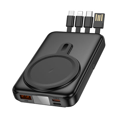 Hoco J135 10000mAh Magsafe+Cables Power Bank - Black