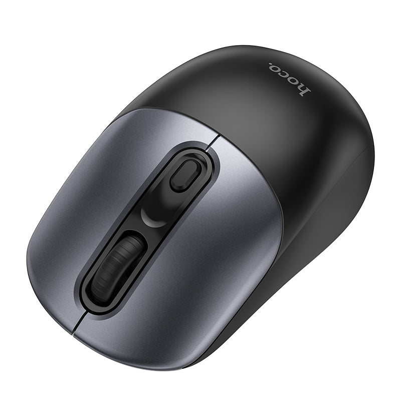 HOCO GM28 2.4G business wireless mouse black metal gray