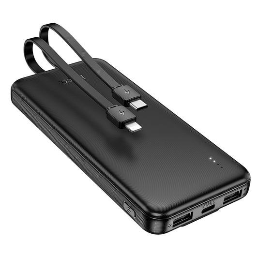 HOCO J118 Speed energy power bank with cable(10000mAh) black