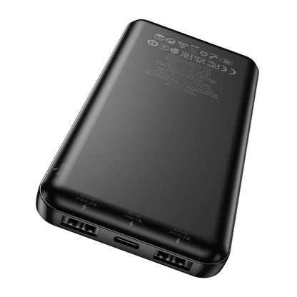 Hoco J100 10000mAh Ultra-Thin Power Bank - White