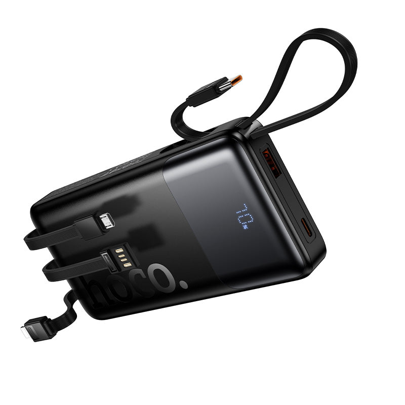 Hoco J156 10000mAh Cables Power Bank - Black