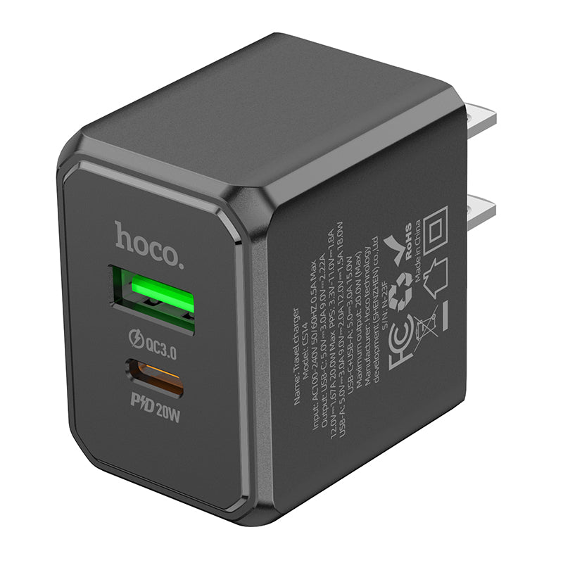 HOCO CS14 Ocean PD20W+QC3.0 charger(US) black